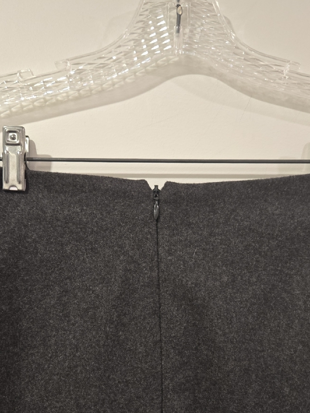 NWOT Wilfred Classic A Line Charcoal Grey Wool Blend Mini Skirt - Picture 7 of 10